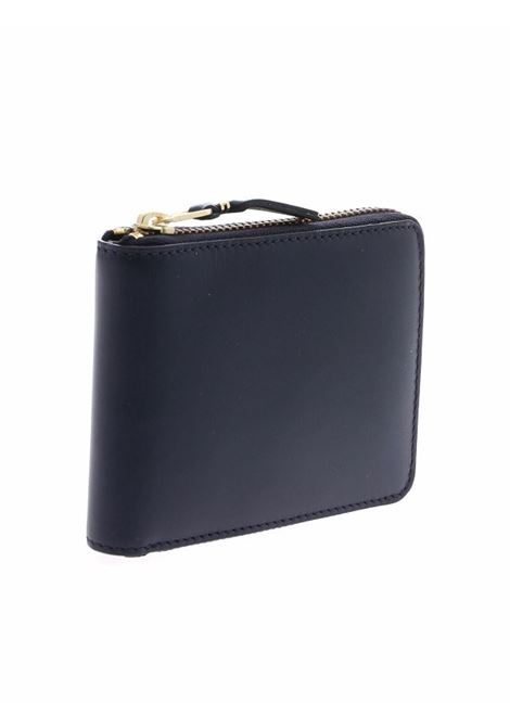 zip wallet unisex brown in leather COMME DES GARÇONS WALLET | SA7100NAVY